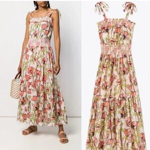 Tory Burch Floral Smocked Sundress S